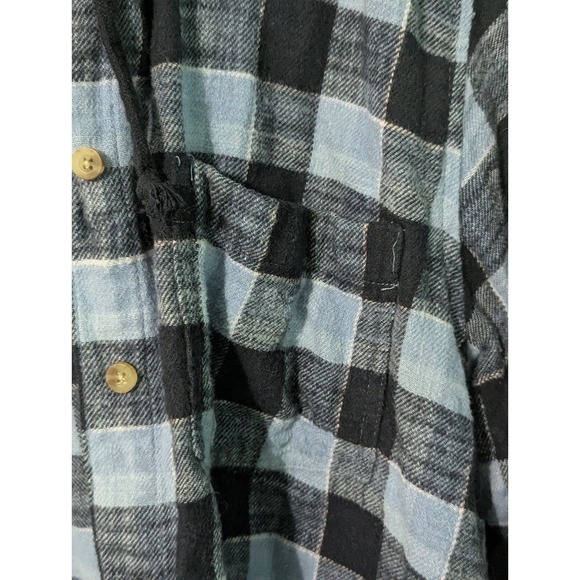 Women's time and tru black and blue flannel large - Picture 4 of 9